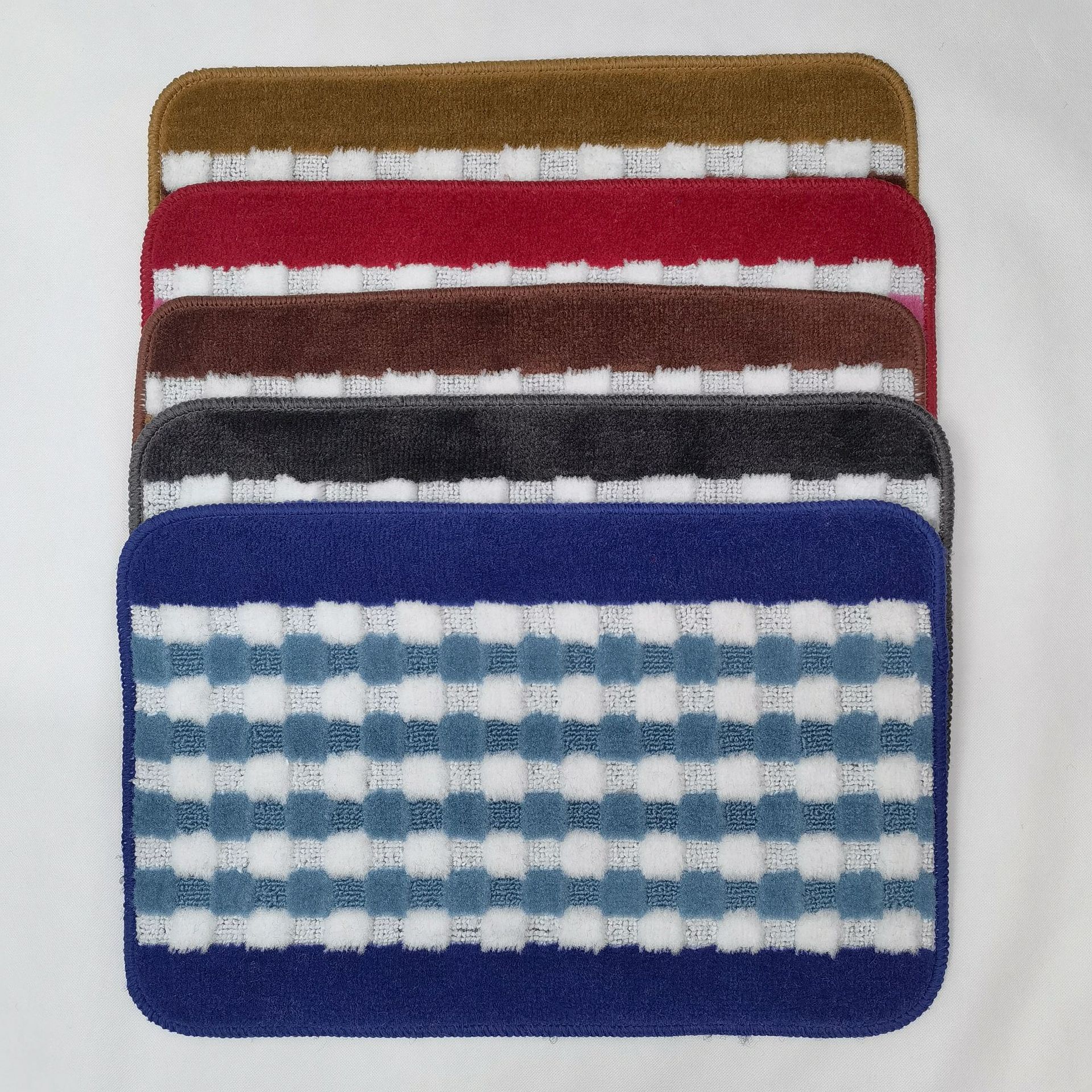 Long mosaic-patterned velvet TPR base, indoor entrance, bathroom, living room, toilet, room, anti-slip carpet, floor mat, door