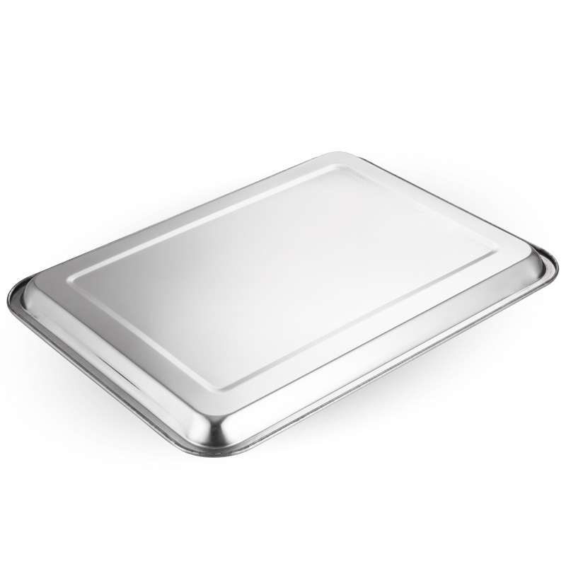 Stainless steel square plate, Chinese single-layer shallow plate, night market barbecue plate, water accumulation tray, specially designed for hotels and canteens Application Scenario
