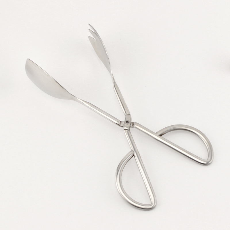 Stainless steel food tongs, non-magnetic food tongs, buffet tongs, barbecue steak bread tongs, scissors salad tongs