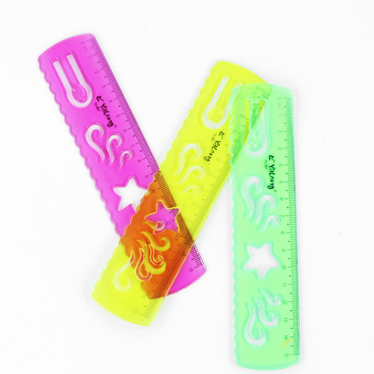 Yalong Cross-border's best-selling plastic flexible ruler 15 cm multi-color school straightedge measuring tool Application Scenario