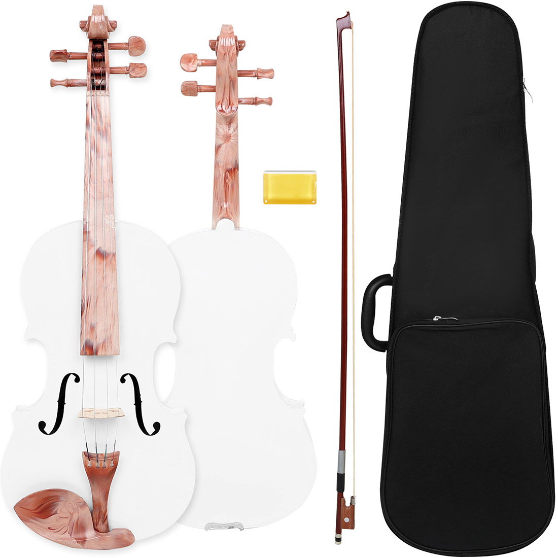 Beginner's learning of the violin, white basswood violin, adult and children's violin, popular practice, complete set of violin Application Scenario
