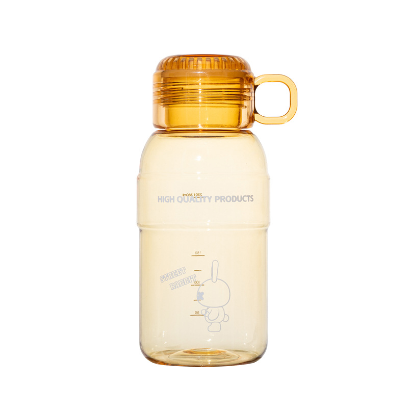 Alto aspecto horizontal carta handle deportes taza de agua de plástico portátil al aire libre con correa transparente graduado Tritan taza resistente a altas temperaturas Item Picture