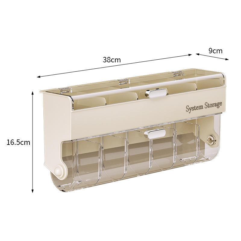 Underwear storage box, household underwear and socks wall-mounted non-perforated storage rack, partition and organization box, student dormitory organization Item Picture