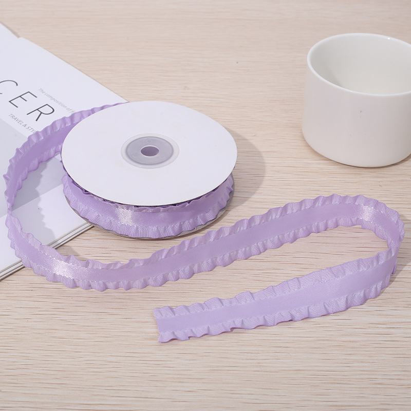 3.8厘米涤纶裙边带荷叶边50码每卷服装饰品辅料蝴蝶结礼品包装丝产品图