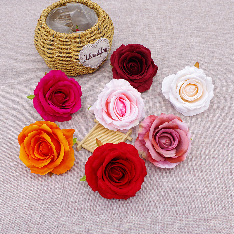 Factory wholesale wedding car decoration flowers, artificial large roses, hand-held bouquets, wedding flower materials, and artificial flower wall production Specification image