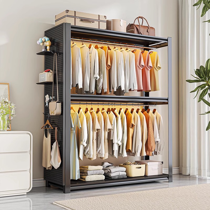 简易衣架家用货架衣柜租房衣帽架自由组装diy落地衣橱开放置物架