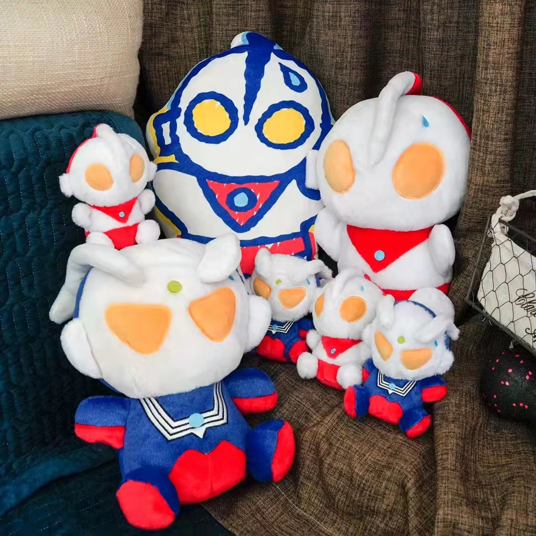 集合多款赛罗初代晒罗迪迦奥忒曼纪念版毛绒公仔抱枕玩具娃娃玩偶