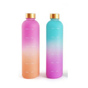 Rose gold stainless steel cap small-mouthed bottle for export, spray-painted water cup, gradient water cup, 1L space cup with LOGO printing Application Scenario