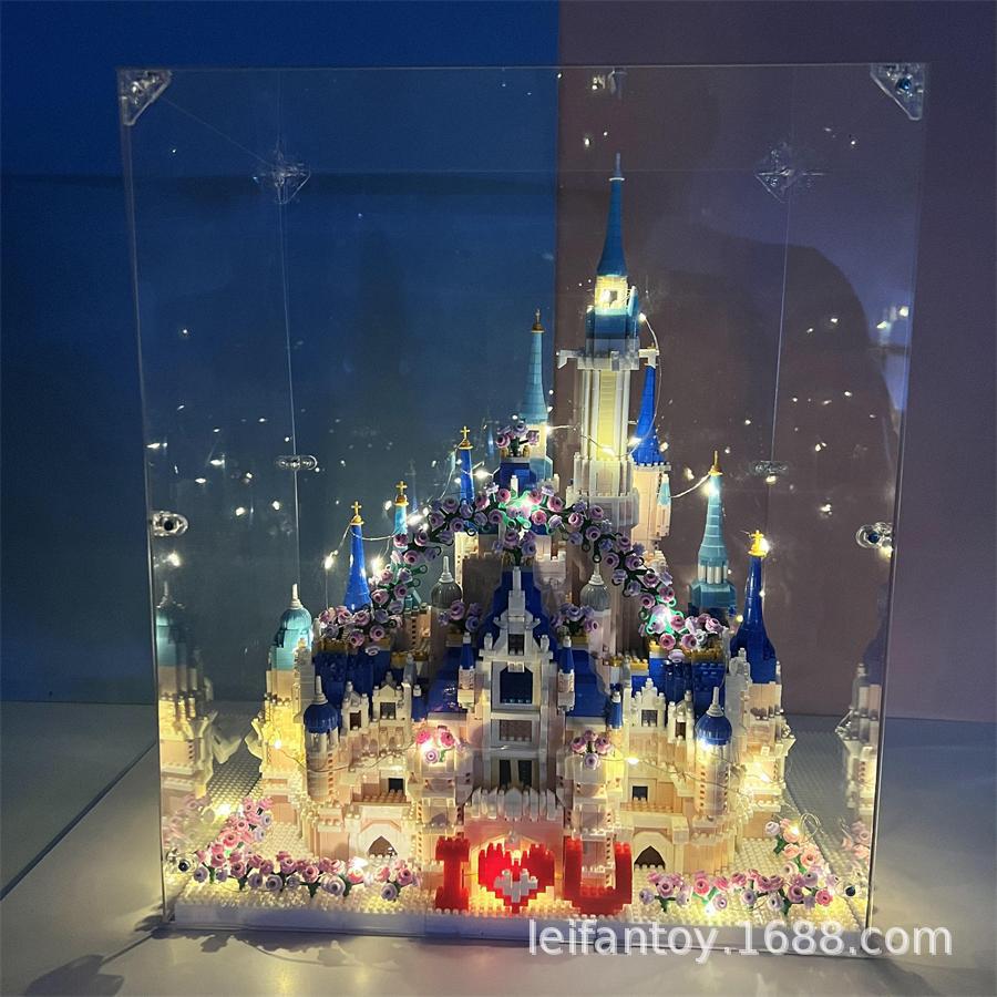 The popular Diseni Garden Castle Dream Lord Castle assembly building blocks creative jigsaw puzzle girls' toy details Picture