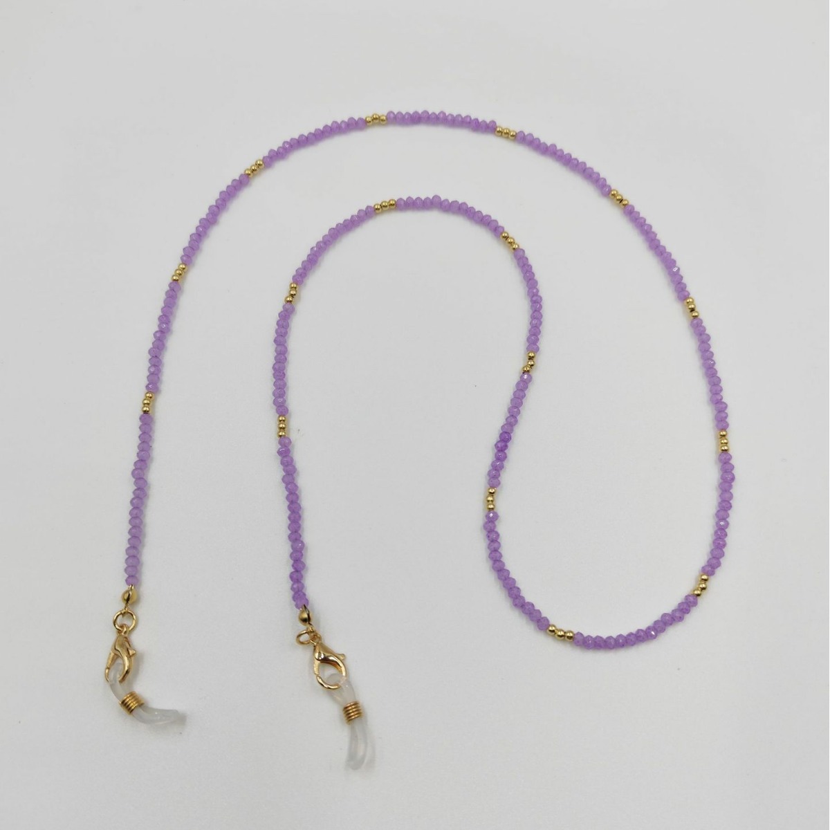 韩版时尚水晶夹金珠串珠眼镜链口罩链挂脖耳机挂链女项饰厂家直销