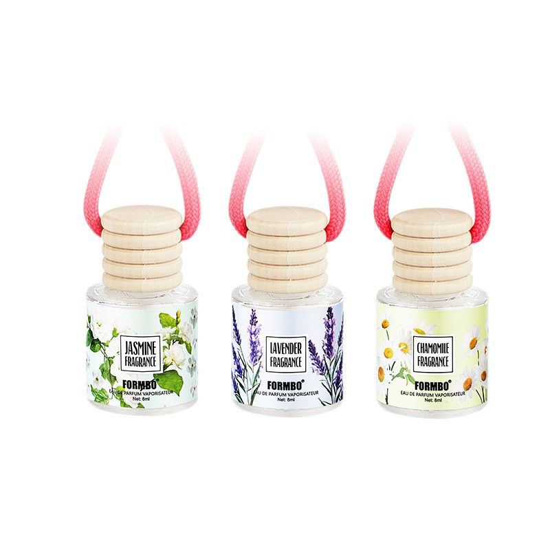 【跨境专供】FORMBO车载香薰清新花香淡香小巧汽车香薰挂件批发白底实物图