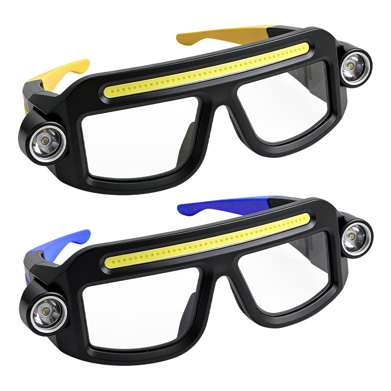 The new cross-border XTE multi-functional glasses lamp, USB charging, long-lasting lithium battery, outdoor hiking head-mounted lighting lamp Item Picture