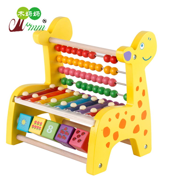 MY23 Children's Educational Toy P1.1 Wooden hand-struck xylophone Calculator Stand for Early Childhood Education