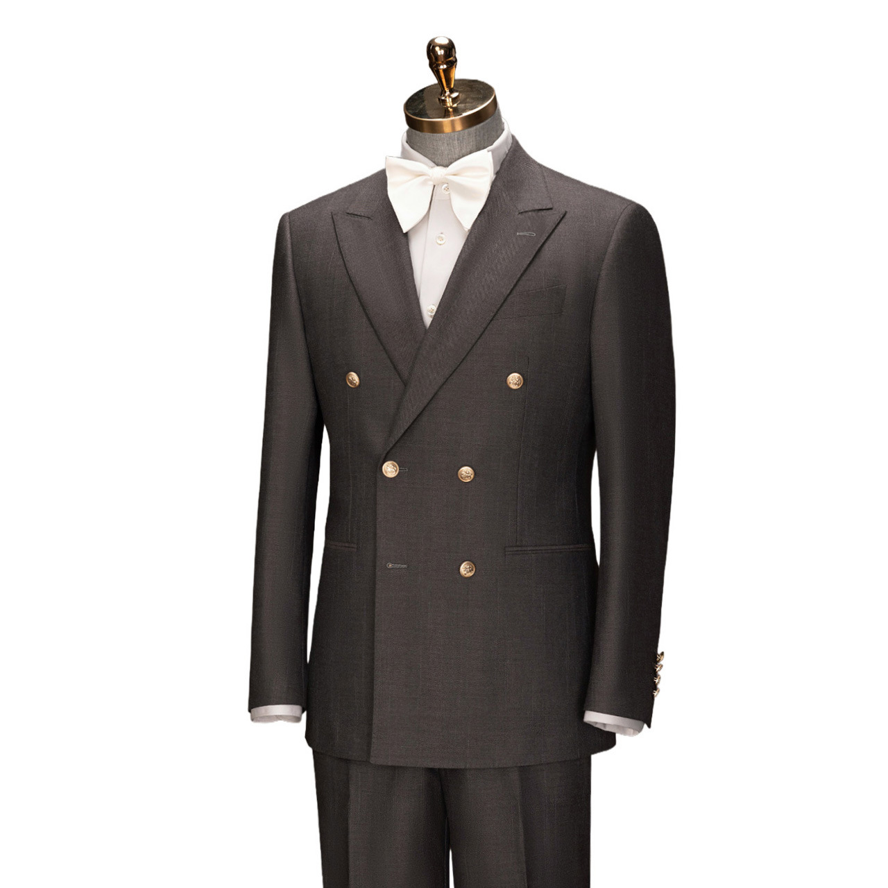 Men's double-breasted suit, wedding performance host, groom, wedding haute couture suit, waistcoat, three-piece set Item Picture