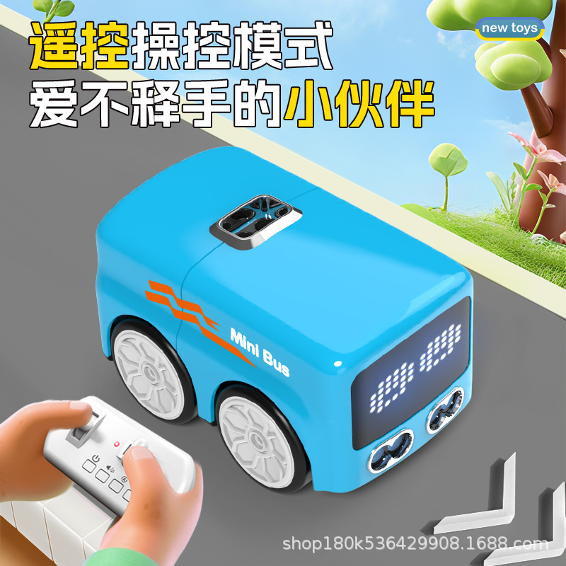 跨境新款迷你智能遥控车手势感应跟随逃跑自动避障儿童桌面小巴士 Specification image
