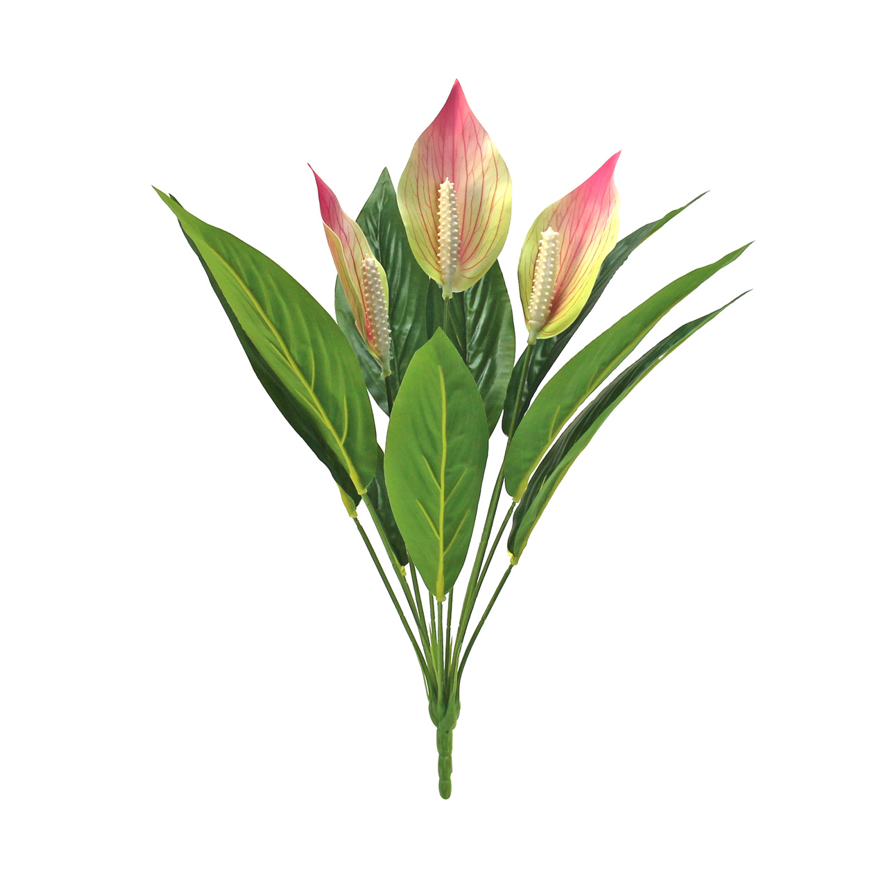 Artificial flowers: outdoor white anthurium, garden decoration, restaurant partition flowers, indoor red anthurium, indoor plastic anthurium, artificial plants Item Picture