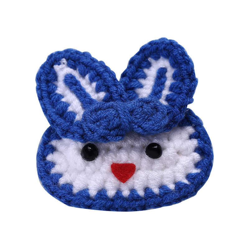 Hilo tejido a mano pequeño conejo dibujos animados horquillas para el pelo niños adornos para el pelo niña pequeña frescura broche de pelo clip Item Picture