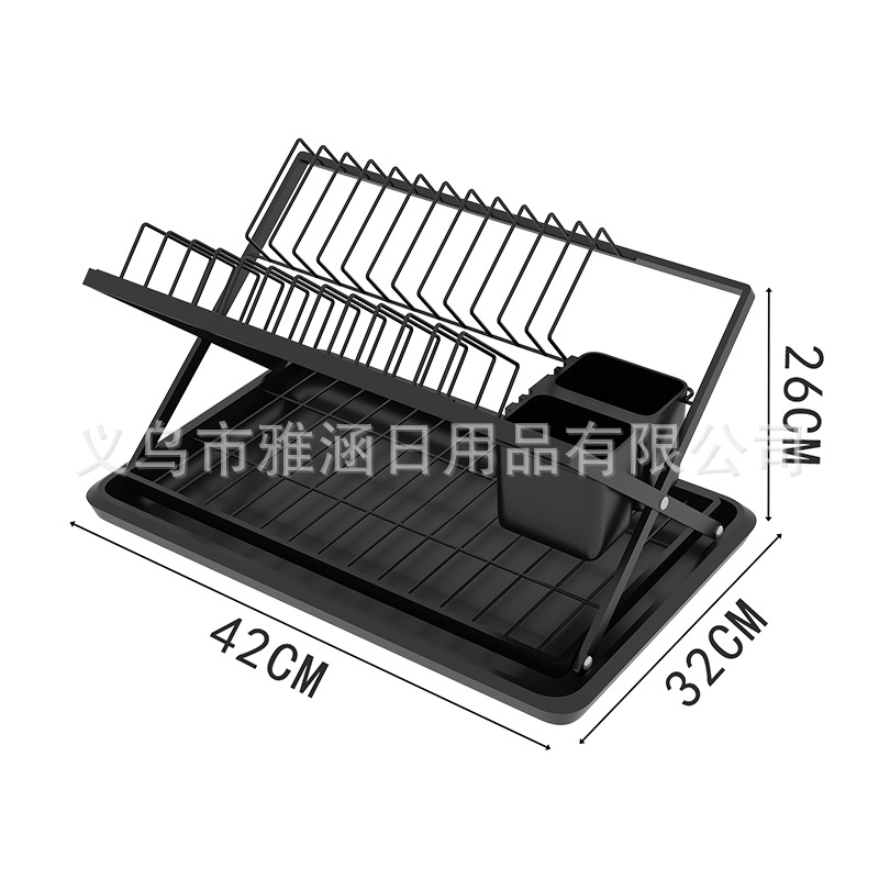 厨房碗筷架不锈钢沥水架多层收纳架防锈耐用白底实物图
