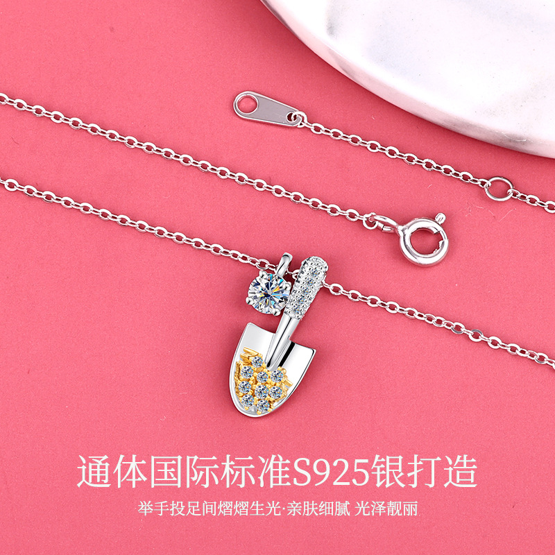 银饰/项链/金色链子/珍珠/梵克雅宝单花项链细节图