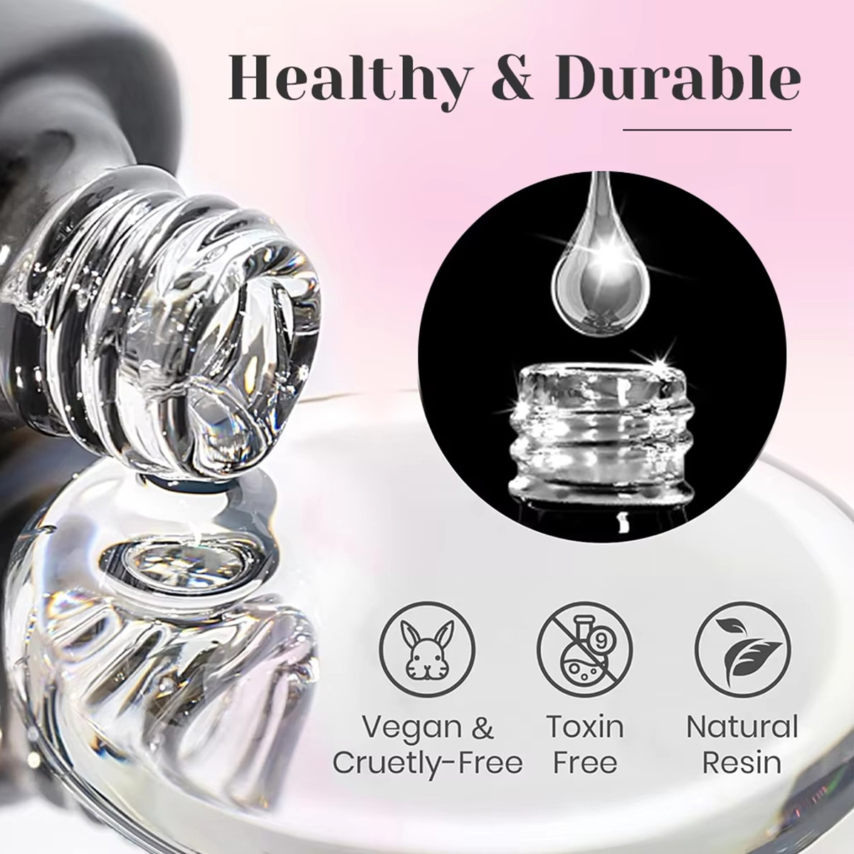 shanilak's new nail art functional adhesive base adhesive, tempered sealing layer reinforcing adhesive, 15ml nail art adhesive, cross-border bestseller phototherapy adhesive wholesale Specification image