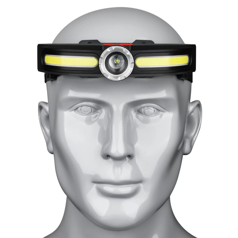 New cross-border multi-functional COB floodlight, led outdoor cycling, night running and night fishing light, USB charging strong bald light Specification image