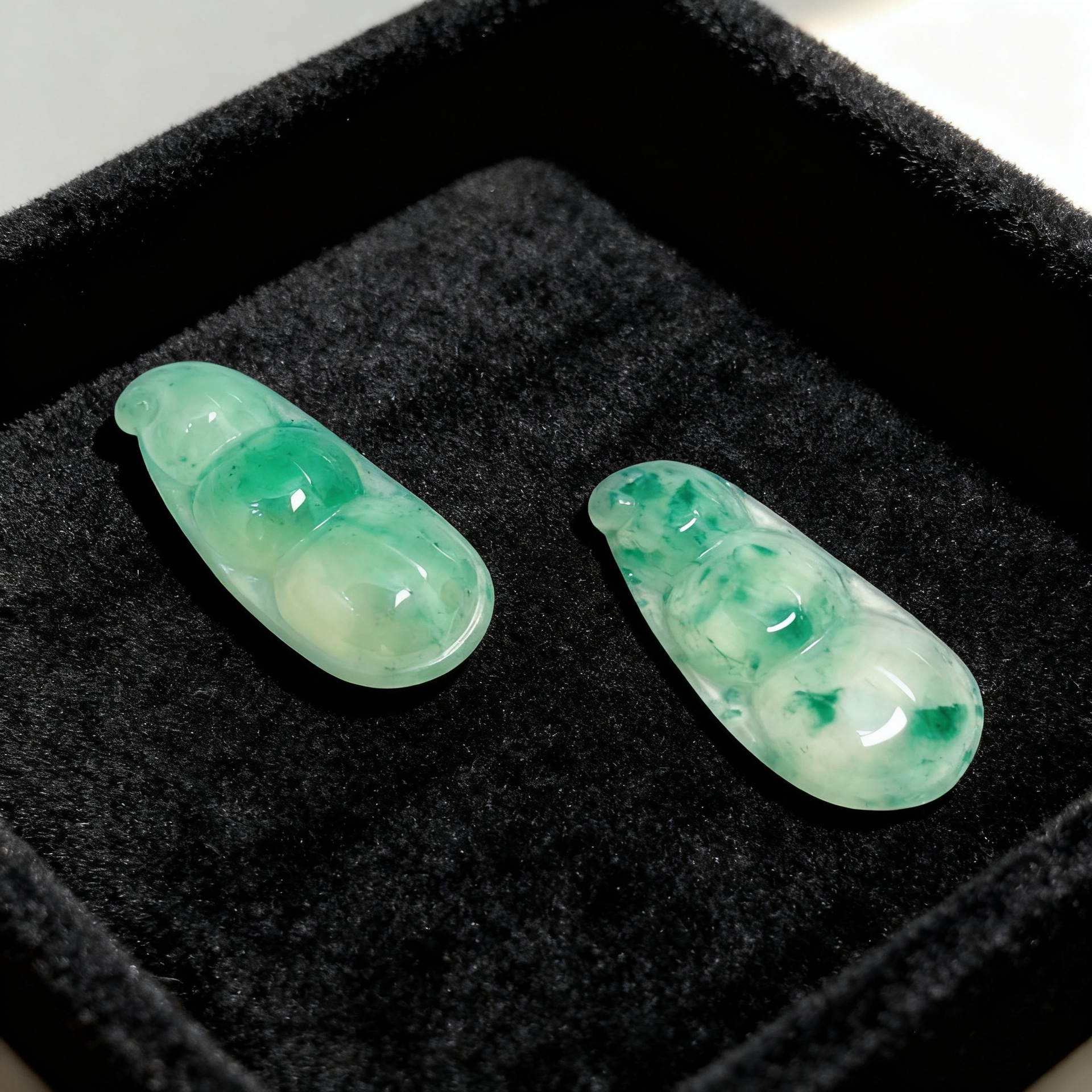 天然非洲翠福豆玉石吊坠毛衣链挂件材料手工diy饰品珠宝配件批发