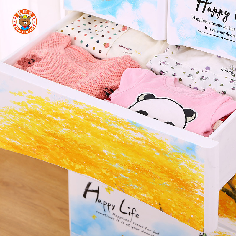 加厚抽屉式大号收纳柜儿童柜子宝宝衣柜储物柜塑料多层整理箱五斗细节图