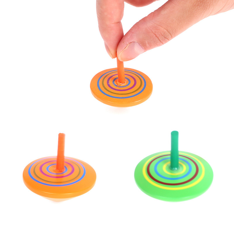 Wooden small gyroscope desktop stress-relieving wooden toy rainbow small gyroscope promotional small gift manufacturer wholesale Application Scenario