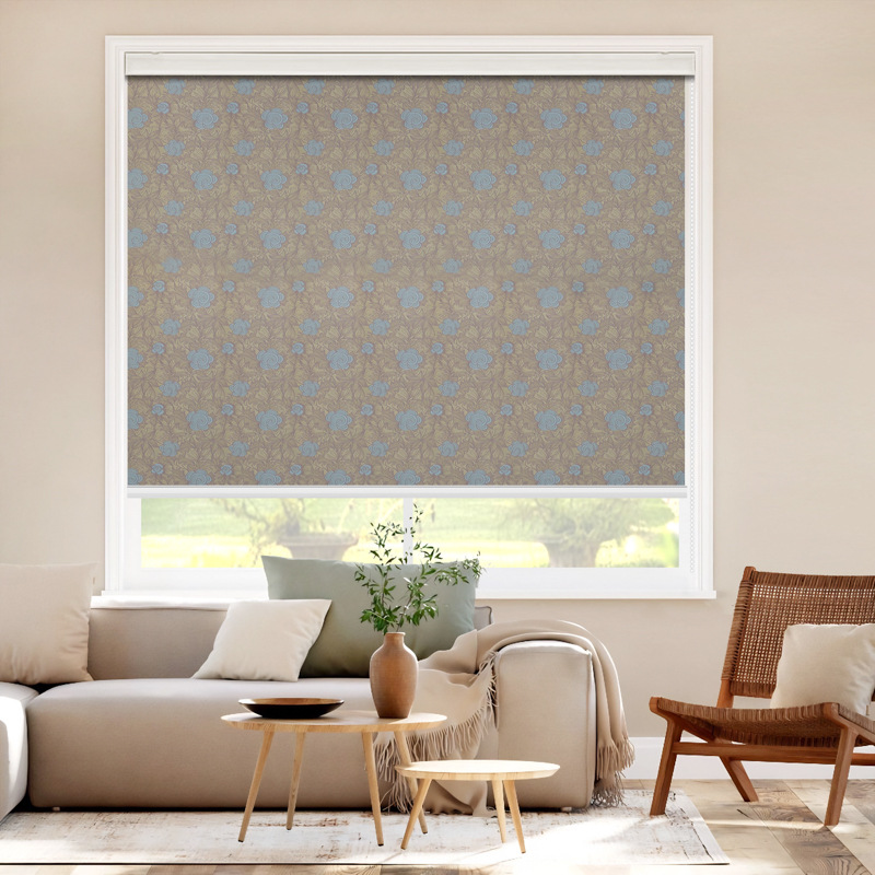 Roller blinds, light-blocking European jacquard soft gauze blinds, perforation-free Venetian blinds, bathroom sunshade, height-adjustable small curtains details Picture
