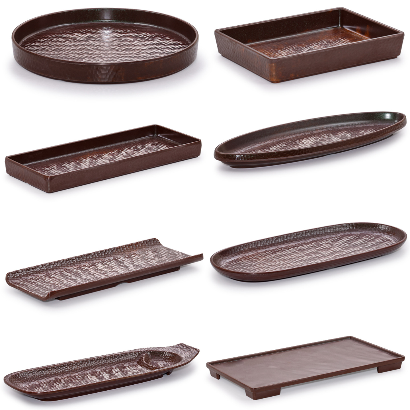 密胺长方形盘子日式创意寿司点心盘火锅店菜盘塑料烤肉盘平盘商用