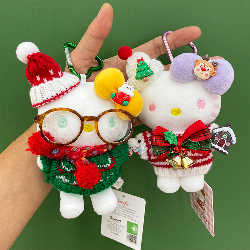 Christmas gift kt cat backpack bag pendant, cartoon cute hellokitty keychain, plush doll pendant Application Scenario