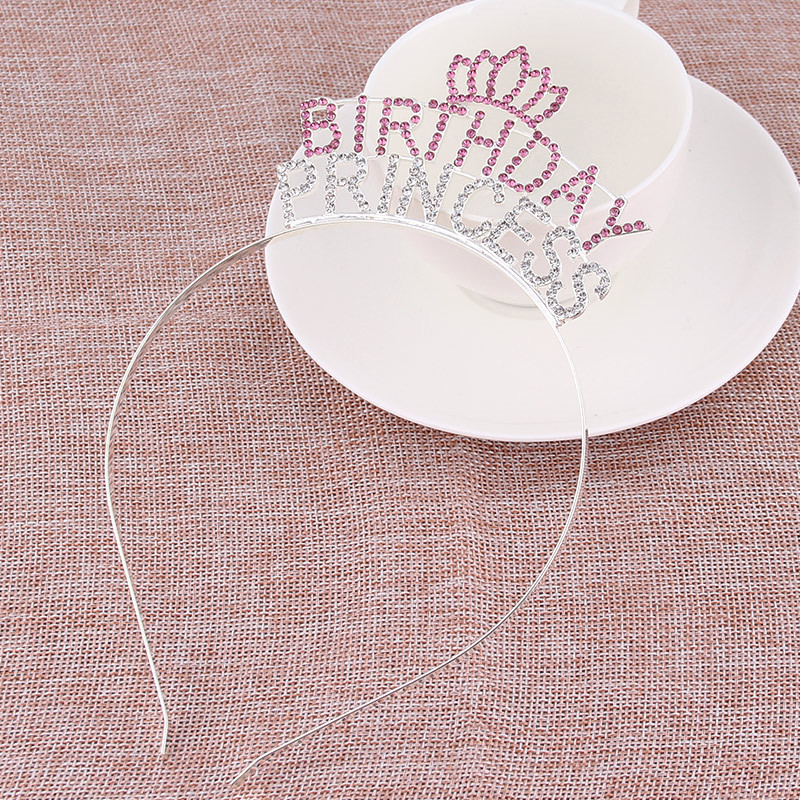 Golden Birthday Queen Crown Hair Band Children's Headwear Headband Hair band base Specification image