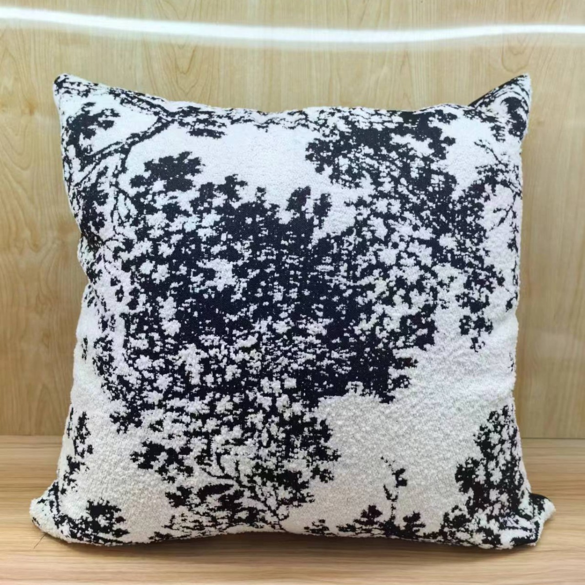 跨境仿羊绒提花轻奢抱枕套沙发靠枕靠垫套现代轻奢美式风抱枕批发产品图