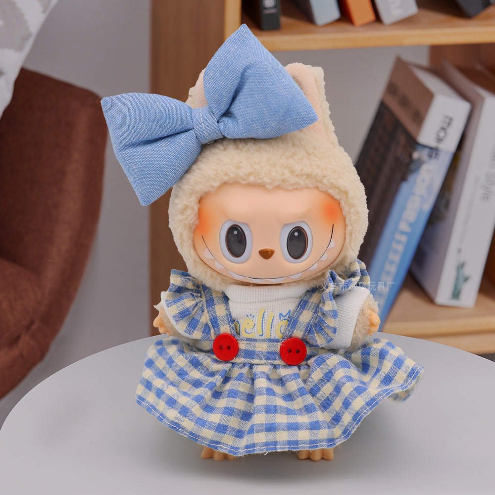 Cute Labrador dress, cartoon T-shirt, baseball cap, sweet bow princess dress, romantic blues couple's set details Picture