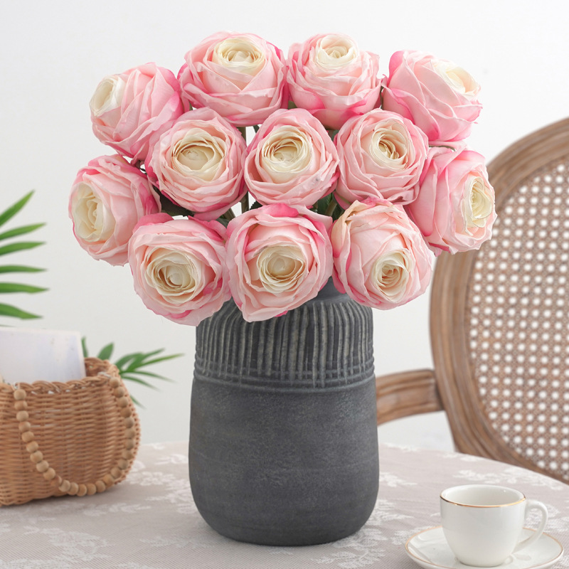 仿真花DIY发饰配件/假花/5朵塑膠花/仿真花/假花批发产品图