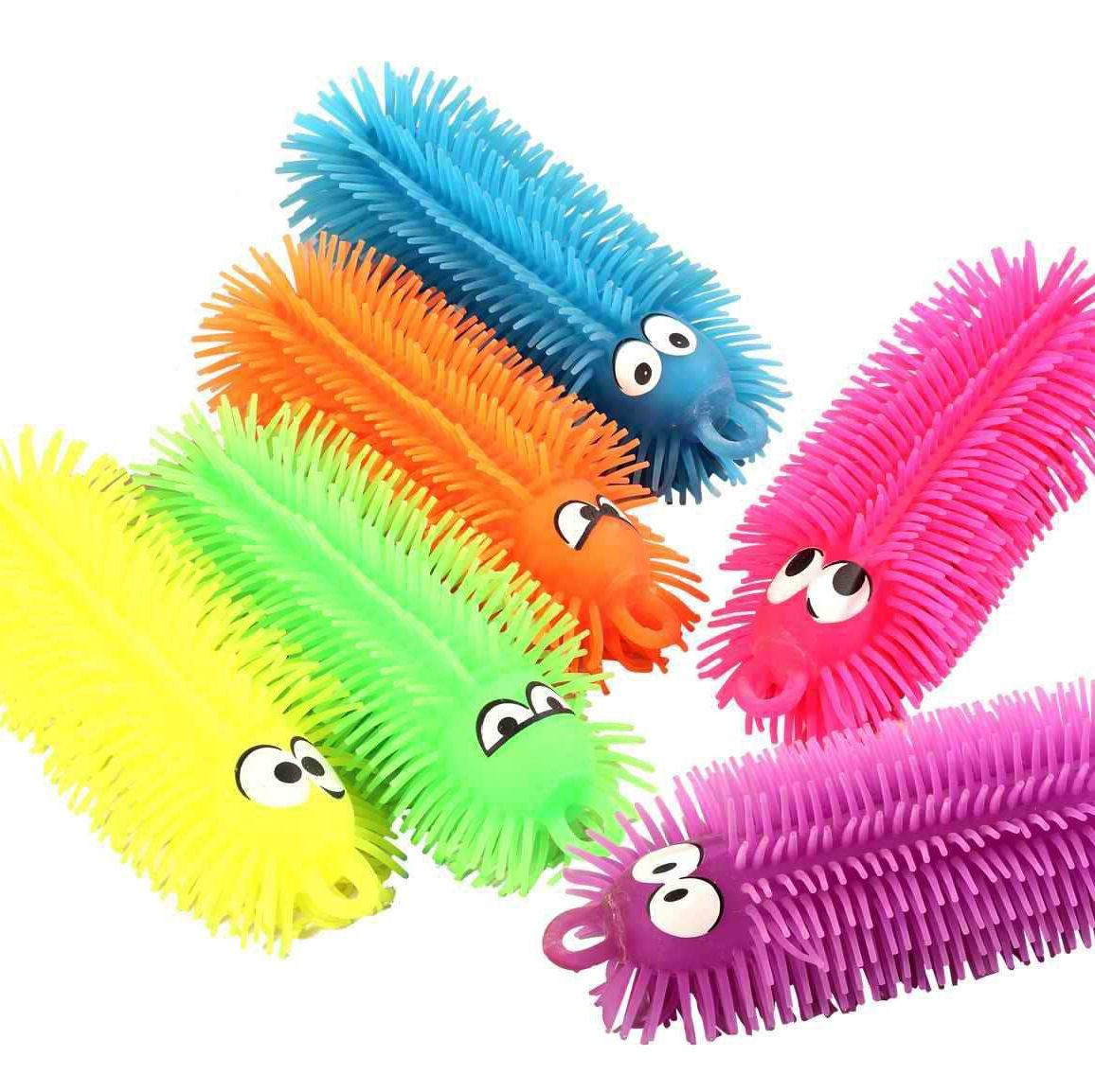 发光毛毛虫50cm闪光玩具发泄球刺猬地摊夜市爆款摆摊厂家批发环保