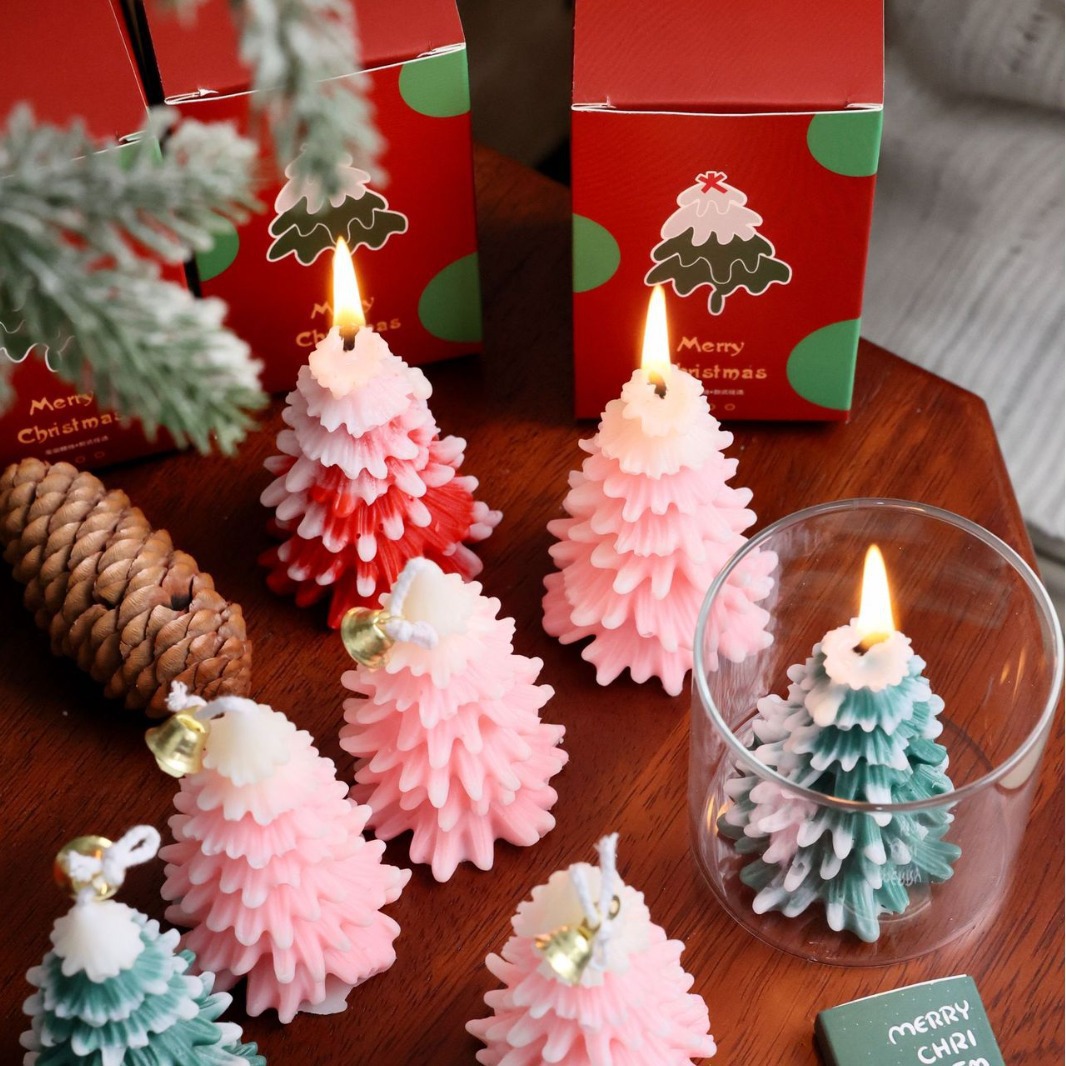 Vela de navidad transfronteriza decoración de regalo acompañante de fiesta de cumpleaños regalo de mano árbol de navidad vela perfumada caja de regalo juego Specification image