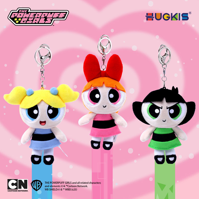 正版飞天小女警毛绒公仔挂件可爱娃娃钥匙扣卡通泡泡玩偶包包集合详情图2