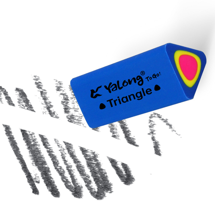 Yalong Cross-border high-quality TPR material erasers, 6-color mixed office and school erasers, stationery and school supplies Item Picture
