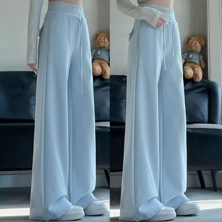 加绒休闲裤/阔腿裤/加绒裤女直筒百搭/双红之家服装厂/加绒裤子女细节图
