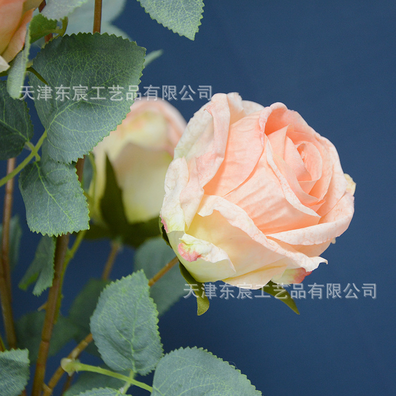 仿真花DIY发饰配件/假花/5朵塑膠花/仿真花/假花批发产品图