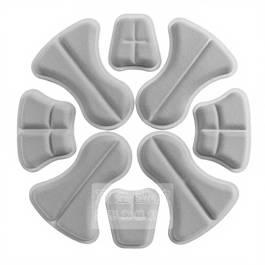 Supply sponge hot-pressed helmet pads, eva sponge sports protective gear pads, and special-shaped sponge forming