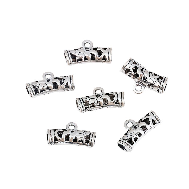 Straight-hole beaded silver alloy spacer beads, diy handcrafted bracelets, necklaces, pendants, accessories, spacer pieces, accessories wholesale Item Picture