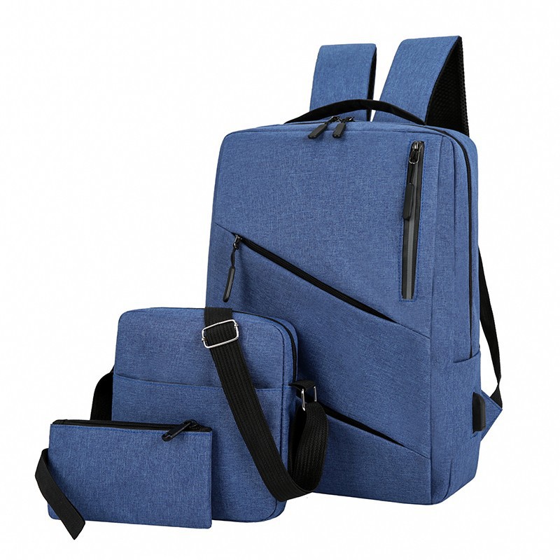 Rechargeable business backpack, multi-functional business trip and travel computer bag, foreign trade three-piece set, casual backpack, crossbody bag Application Scenario