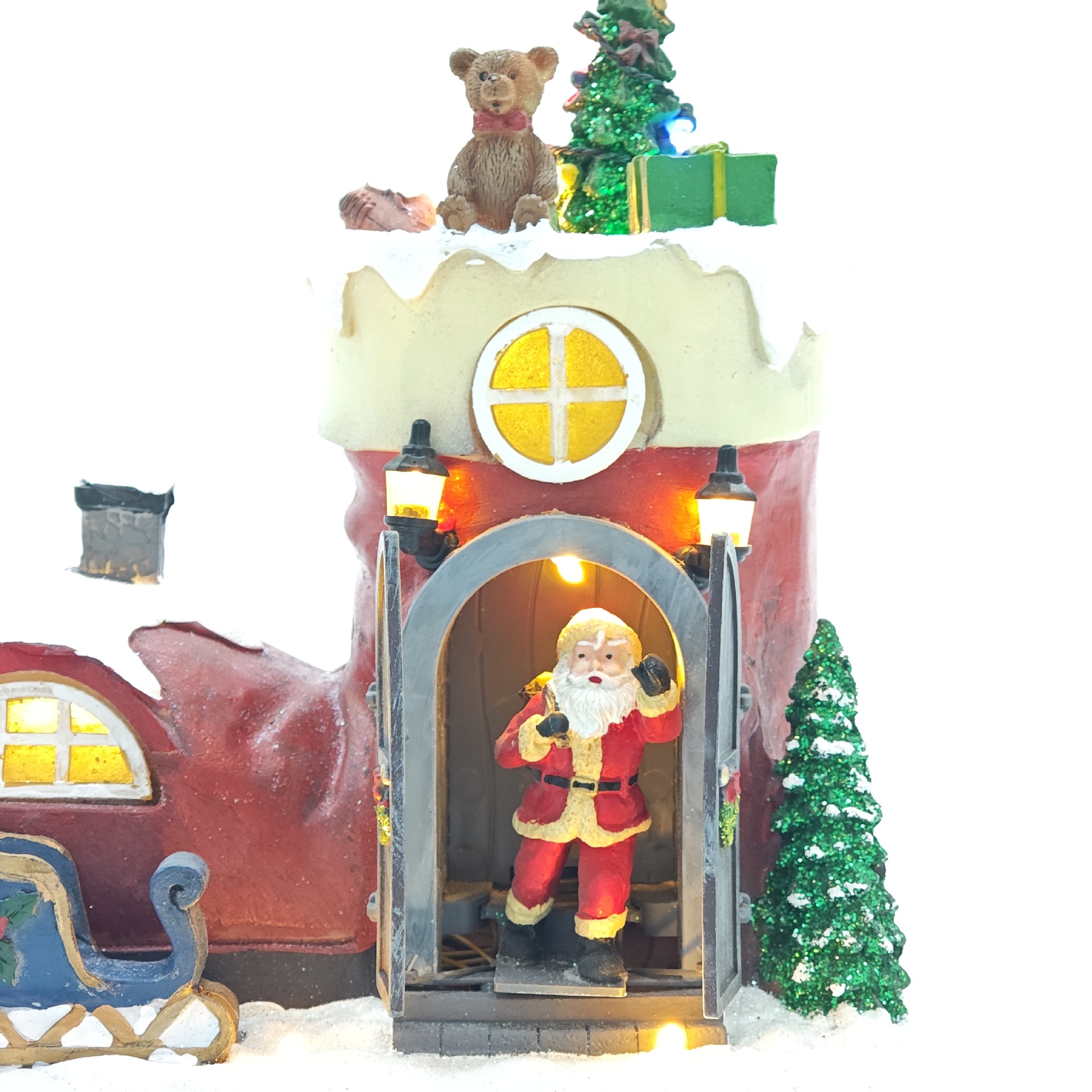 圣诞用品/电动圣诞老人/圣诞/圣诞花环/蝴蝶结细节图