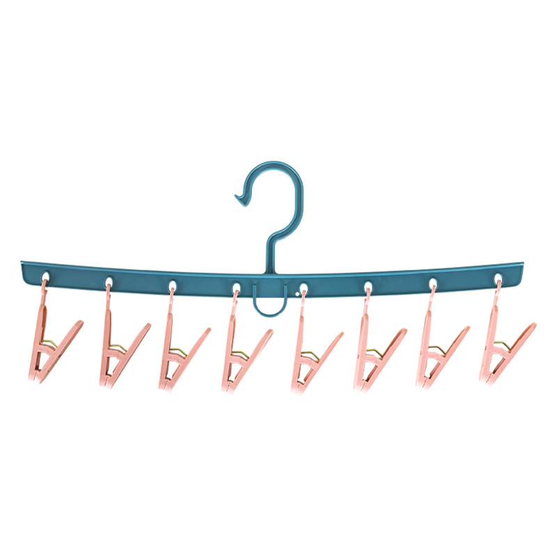 Sock drying magic tool clips, sock clips, clothes drying plastic hangers, multi-clip drying clips, trouser clips, underwear rack Item Picture