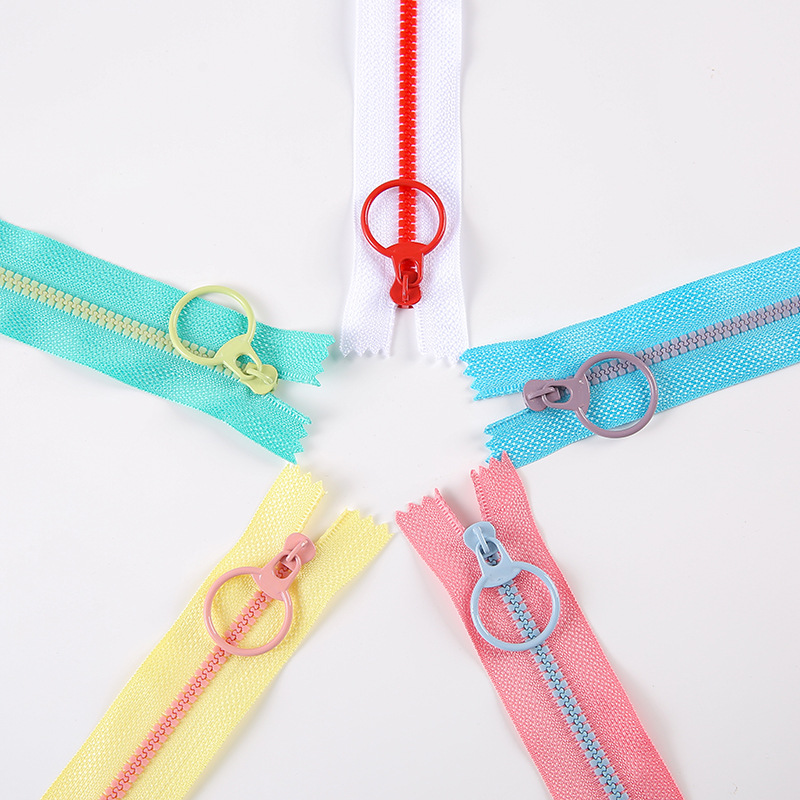 No. 3 resin closed tail zipper, candy color DIY pen case zipper closed tail 15cm, 20cm short zipper in stock Specification drawing