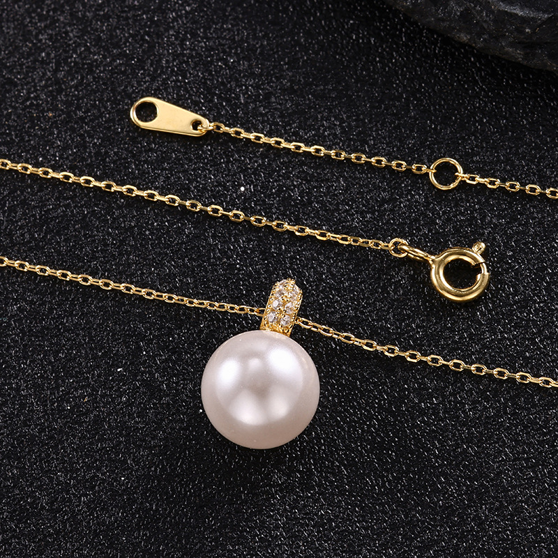 S925 All-silver Edison pearl pendant necklace, a versatile and high-end gift for women, simple and versatile, small and clear Application Scenario
