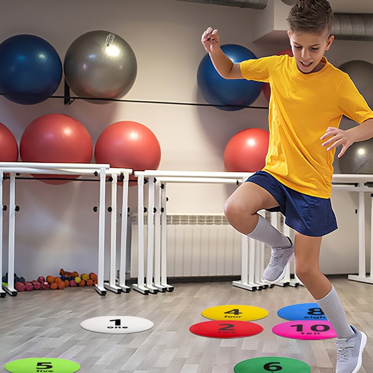 30 cm children's sensory integration English number landmark mat, kindergarten alphanum-based foot agility training landmark mat