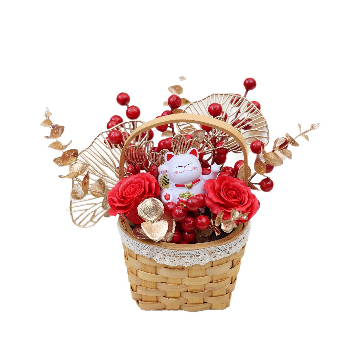 钩织/毛线/毛线花/毛线花束/手工钩织白底实物图